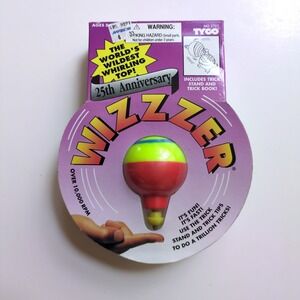 Vtg 90s Tyco Wizzzer Whirling Top Red Yellow 25th Anniversary 1994 NIP